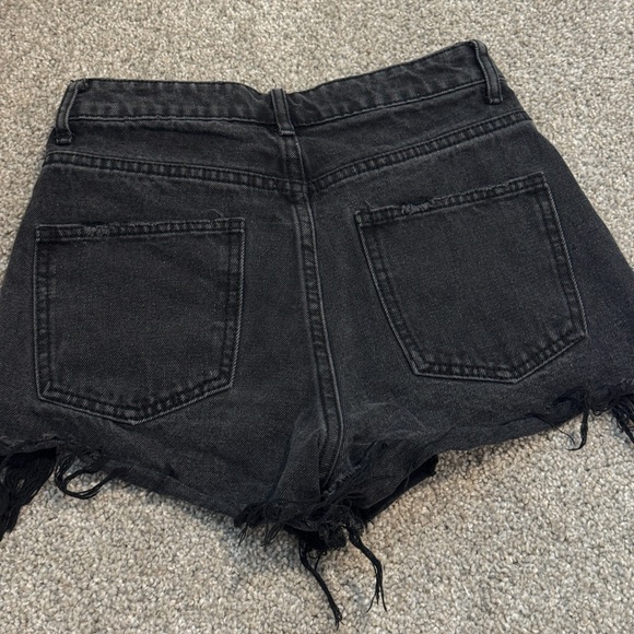 High Waist Denim Shorts - Picture 2 of 3